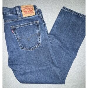 Levi 505 Jeans Men's 38x30 Regular Fit Straight Fit Blue Dark Wash‎ 100% Cotton